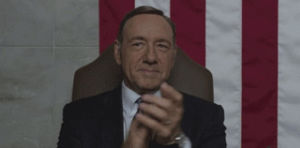 applause,frank underwood,support,agree,clapping,house of cards,kevin spacey