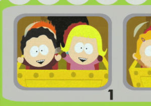 happy,eric cartman,excited,kenny mccormick,cart