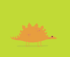 dinosaur,illustration,sick,stegosaurus
