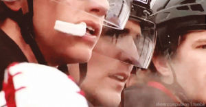 hockey,chicago blackhawks,patrick sha,patrick kane,blackhawks,junkdrawer,kanermouthguard was one of my first ships in this fandom tbh,i cant believe getting rid of his mouthguard habit really helped me focus more