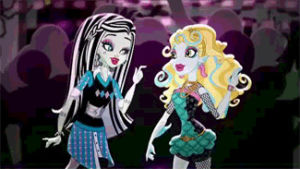 high five,monster high,cool,friendship,mh,we did it,frankie stein,high 5,did it,i love you boys
