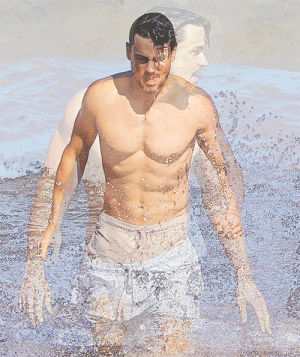 hot,celebrity,handsome,matt bomer,someone put this man in a man products commercial asap,i tanned him a little tho