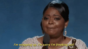 oscars,academy awards,octavia spencer,oscars 2012,im sorry im greaking out,im wrapping up