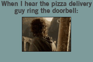 pizza delivery,pizza,lord of the rings,pizza is life