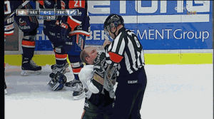 hockey,upset,player,yelling,referee