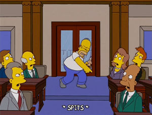 spits,homer simpson,episode 9,angry,season 14,14x09,tackled