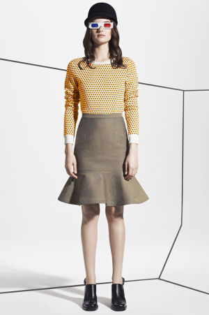 fashion,3d,fashgif,skirt,sweater,jumper,opening ceremony,3d glasses,pre fall 2013,3d effect,ruffle