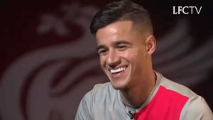 coutinho,philippe coutinho,soccer,smile,smiling,lfc,liverpool,epl,liverpoolfc,liverpool fc