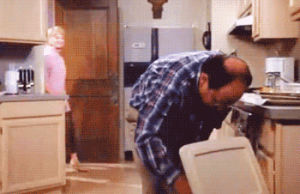 seinfeld,eating out of the garbage,george costanza,trash,garbage,jason alexander