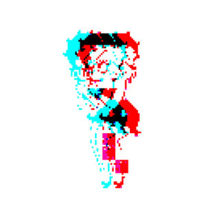 8bit,betty boop,cartoon,art,television,artists on tumblr,vintage,glitch,design,retro,g1ft3d