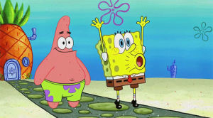 spongebob,nickelodeon,what,nick,screaming,spongebob squarepants,excited,shocked,patrick star