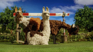 shaun the sheep,football,llama,goal,shaunthesheep,loopnicolas,sassoon