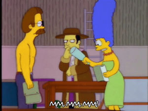 timid,marge simpson,season 4,episode 2,ned flanders,frustrated,hit,bottle,4x02,anxious