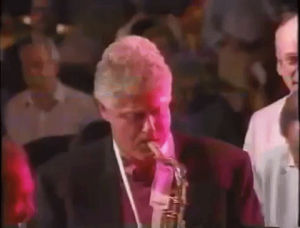 hillary clinton,bill clinton,saxophone
