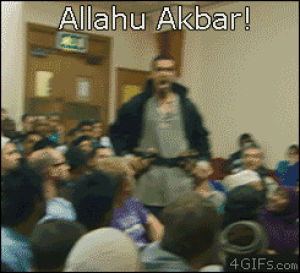allahu akbar,muslim,suicide bomber,prank,islam,problem,trolling,confetti