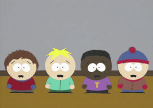 stan marsh,kids,shocked,butters stotch,token black,yikes,clyde donovan,open mouth