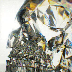 crystal,skull,triangle,diffraction,ufo,endless,alien,c4d,octane,art