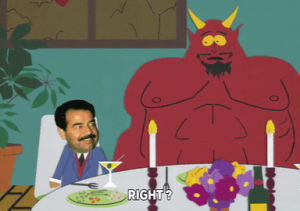 dinner,devil,flirting,satan