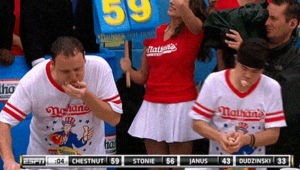 hot,dogs,girlfriend,business,contest,joey,wins,insider,nathan,eats,nathan s hot dog eating contest,chestnut,proposes