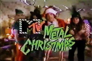 metal christmas,christmas,80s,retro,mtv,1980s,heavy metal,80s s,quiet riot