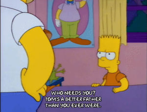 homer simpson,season 4,bart simpson,episode 14,angry,mad,4x14,resent
