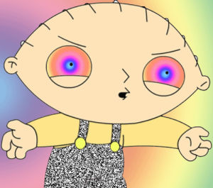 stewie,family guy,colorful,drugs,tripping,cartoon,trippy,psychedelic,psychedelics,character