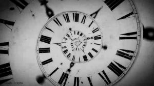 time,clock,illusion,black white,vintage