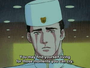 classic,anime,sad,crying,sadness,despair,crying freeman