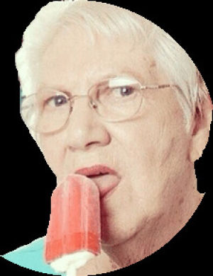 grandma,transparent,lick