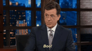 stephen colbert,boo,scare,late show with stephen colbert