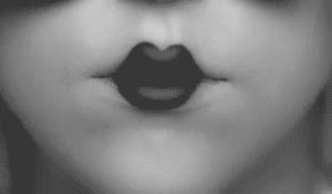 lips,black and white,lady gaga,lipstick