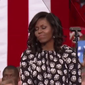 michelle obama,happy,applause,election 2016