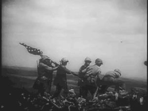 world war 2,marine,iwo jima,tv,flag,1940s,pacific theater,heckyeahushistory,corpsman,ink drawing