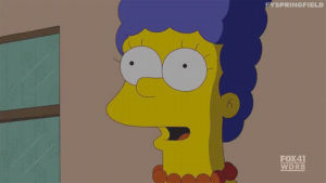 marge simpson,season 20,reaction,simpsons,marge,gone maggie gone