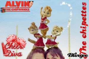 alvin and the chipmunks,the chipettes,movies,cheer,blingee