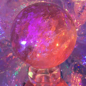 crystal,crystal ball,orb,holographic,retro,vaporwave,trippy,psychedelic,the current sea,sarah zucker,thecurrentseala,iridescent,artist