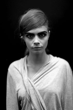 cara delevingne,funny face,black and white