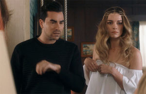 schitts creek,hit,schittscreek,funny,comedy,what,omg,surprise,slap,shock,why,humour,oh my god,cbc,canadian,david rose,daniel levy,levy,dan levy