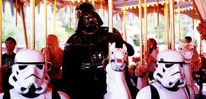 merry go round,star wars,darth vader,funny,movies,hilarious,hysterical,storm troopers,sith lord