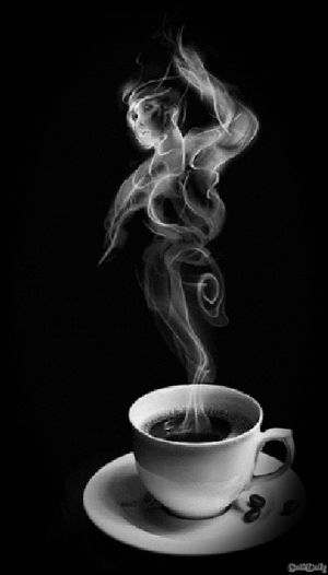 good morning,coffee,steam,smoke,cup of coffee,blck and white,bw