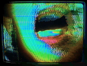 glitch,vhs,trippy,aesthetics,holographic,yell,holler,retro,rainbow,scream,neon,sing,mouth,analog,the current sea,sarah zucker,thecurrentseala,shout,howl,neon rainbow,artist