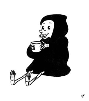 death,tea,illustration,character