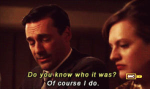 mad men,french accent,don draper,peggy olson,the suitcase,mean mug