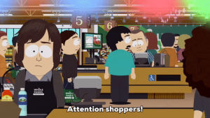 stan marsh,south park,randy marsh,shopping,embarrassed,checking out,annoucing
