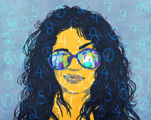 art,numbers,number,floating,magic,digital painting,woman,surreal,magical,painter,dyscalculia,colourful,buzzfeed,paint,artwork,artist,portrait,draw,illustrator,colours,black woman,animation,loop,illustration