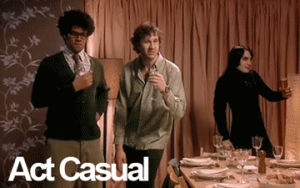 the it crowd,awkward,act casual,party