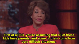 maxine waters,bill maher,police brutality,news,mic,real time,spring valley high school,assault at spring valley high