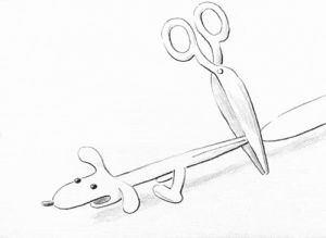 dog,illustration,cut,scissors