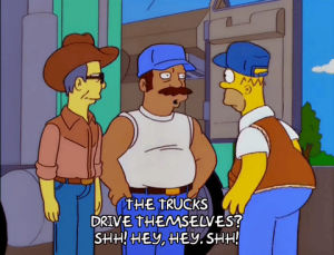 homer simpson,episode 17,season 10,driving,truck,cowboy,worker,10x17
