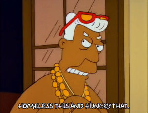 season 3,angry,episode 19,sunglasses,screaming,kent brockman,3x19,moving arms,jeering